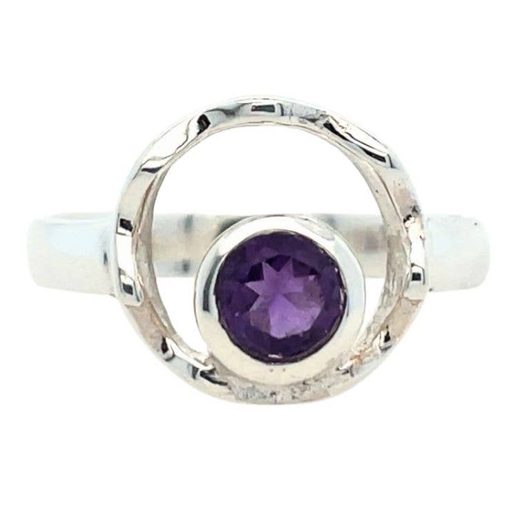 Amethyst Oasis Ring - Spiral Circle