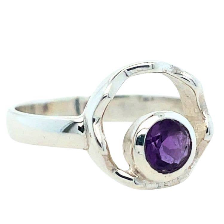Amethyst Oasis Ring - Spiral Circle
