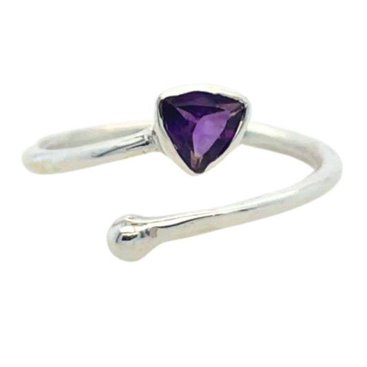 Amethyst Wrap Ring - Spiral Circle