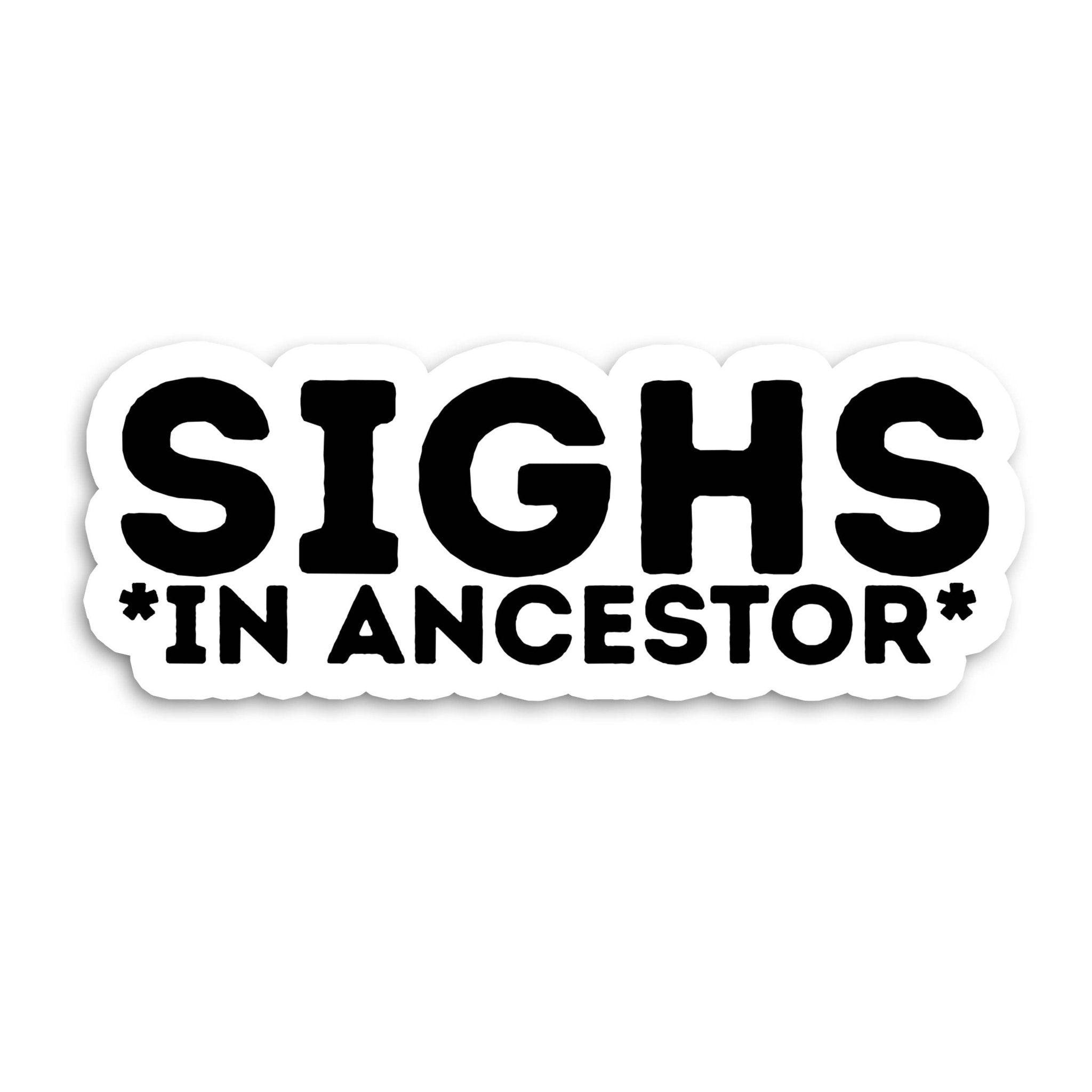 Ancestor Sighs Vinyl Sticker - Spiral Circle