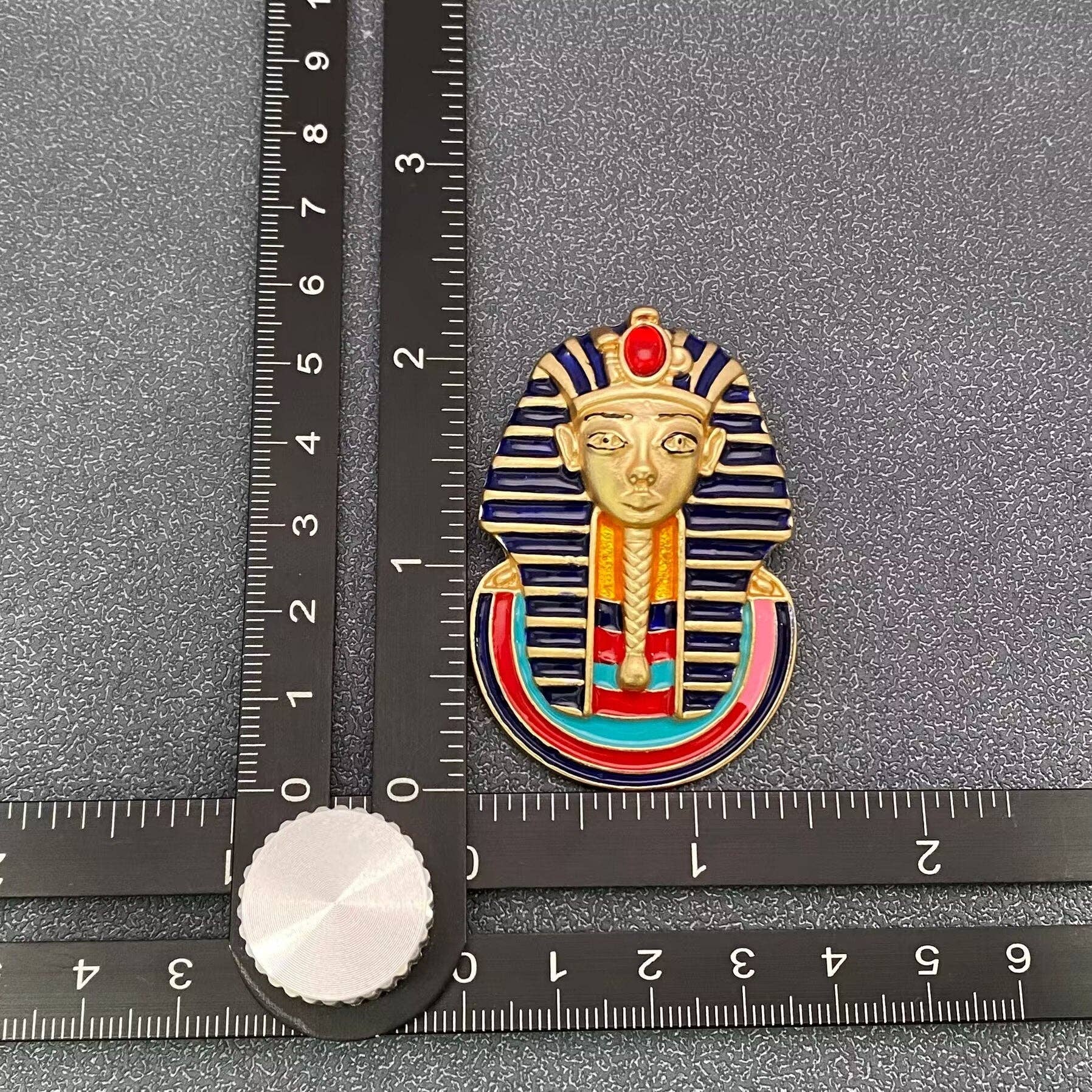 Ancient Egyptian Enamel Sphinx Brooch - Spiral Circle