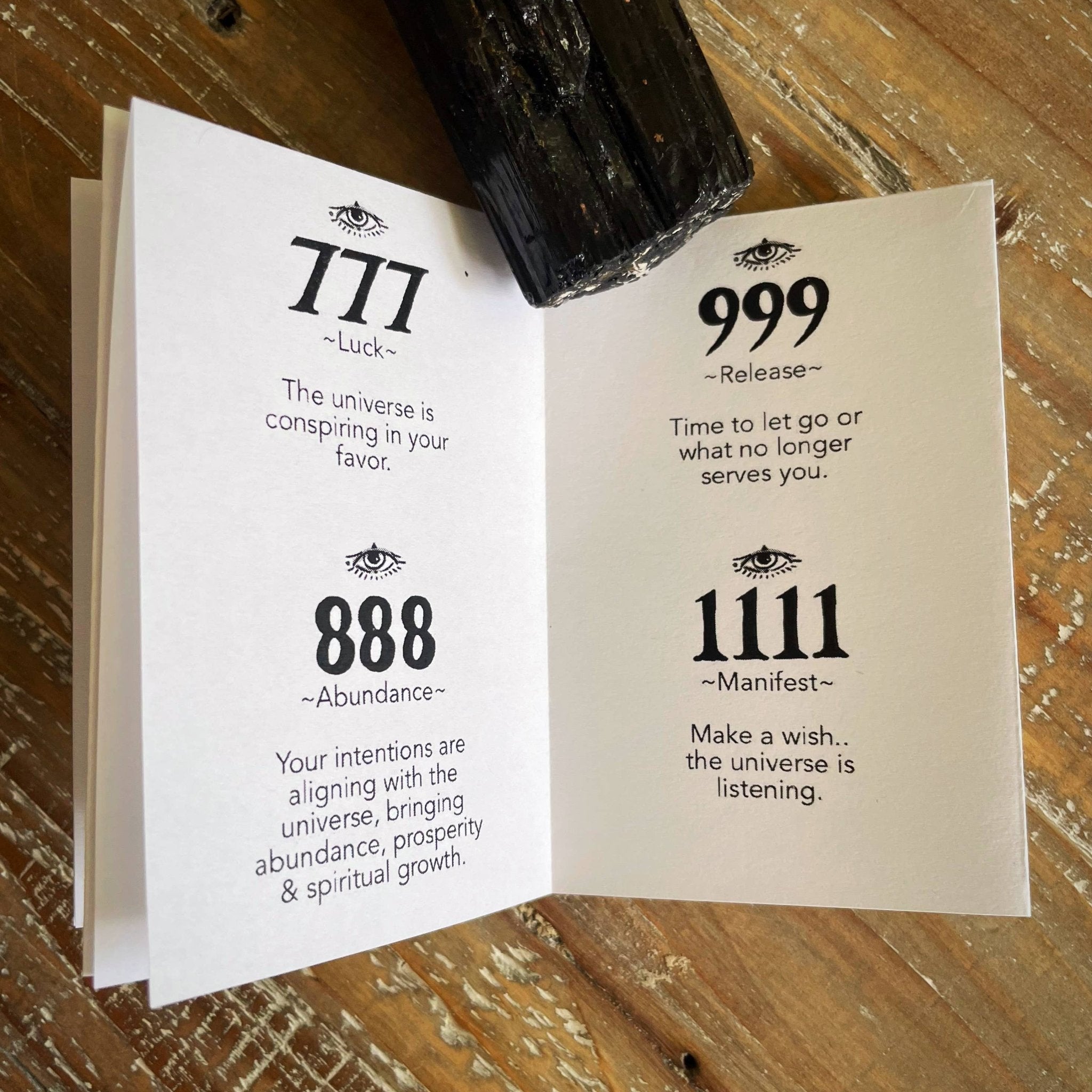 Angel Numbers Pocket Guide Mini Zine - Spiral Circle