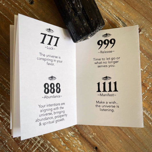Angel Numbers Pocket Guide Mini Zine - Spiral Circle