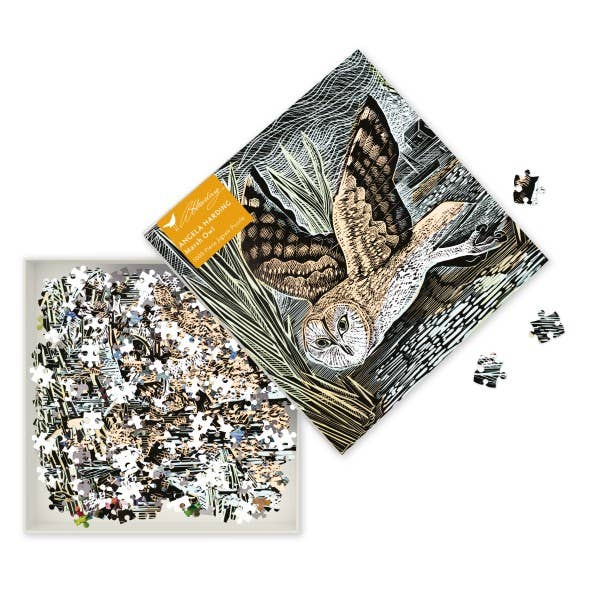 Angela Harding: Marsh Owl 1000 Piece Sustainable Jigsaw - Spiral Circle