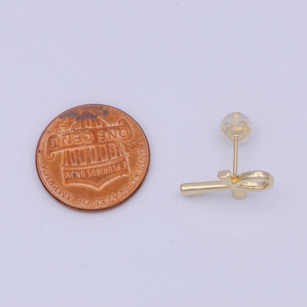 Ankh Earrings - Spiral Circle