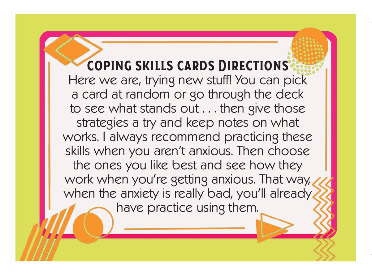 Anxiety Coping Skills Deck - Spiral Circle