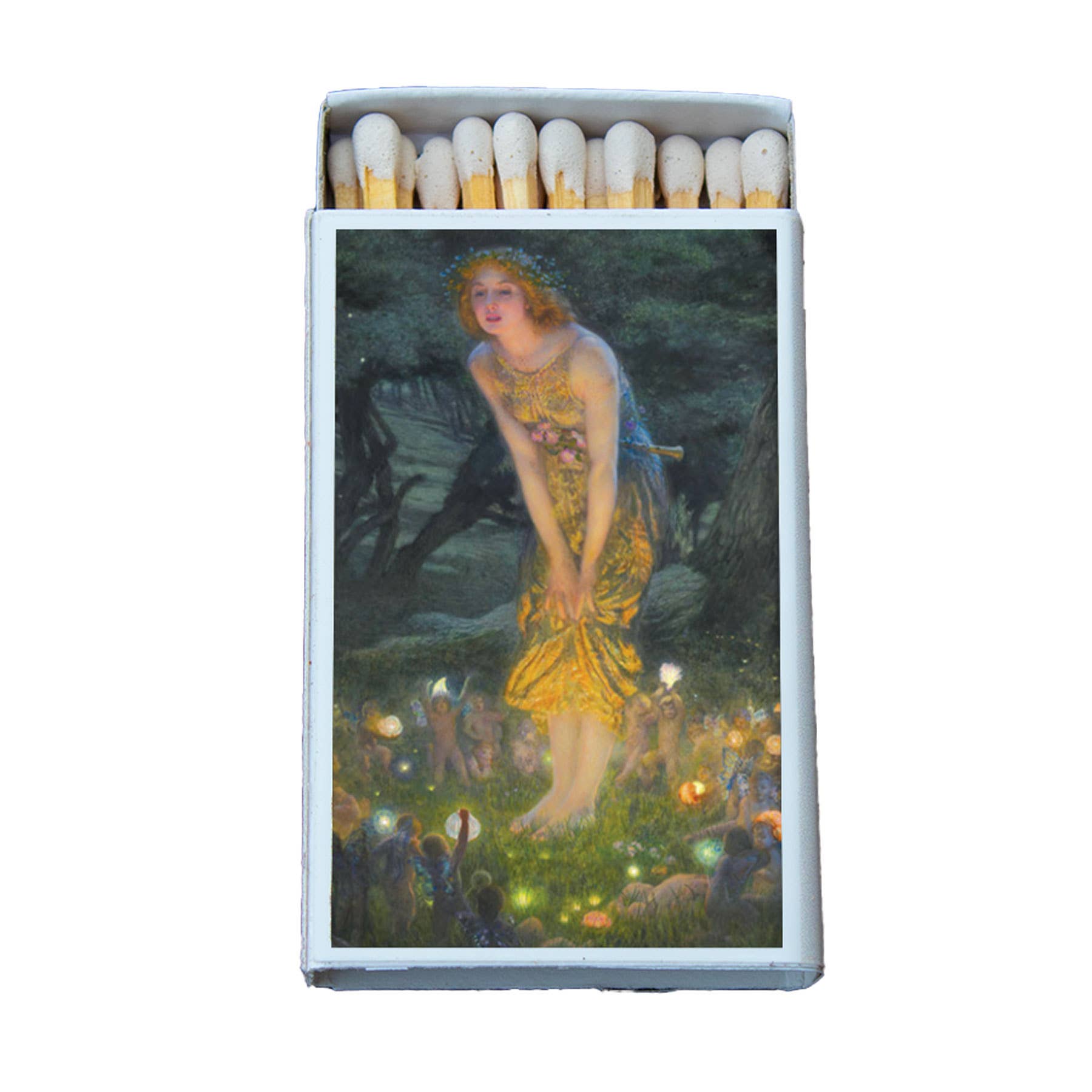 Art Midsummer Eve Matchbox | Decorative Matches - Spiral Circle
