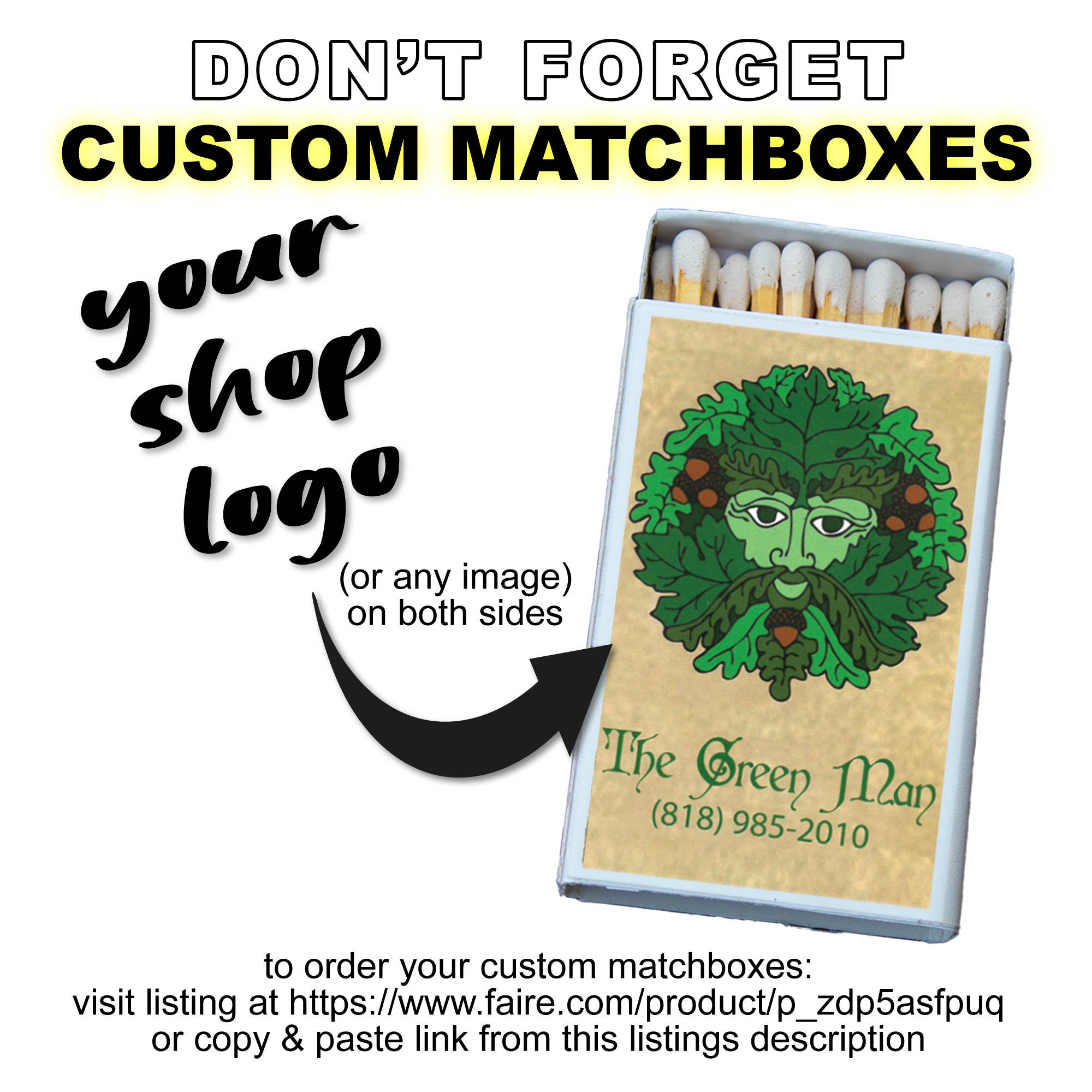 Art Midsummer Eve Matchbox | Decorative Matches - Spiral Circle