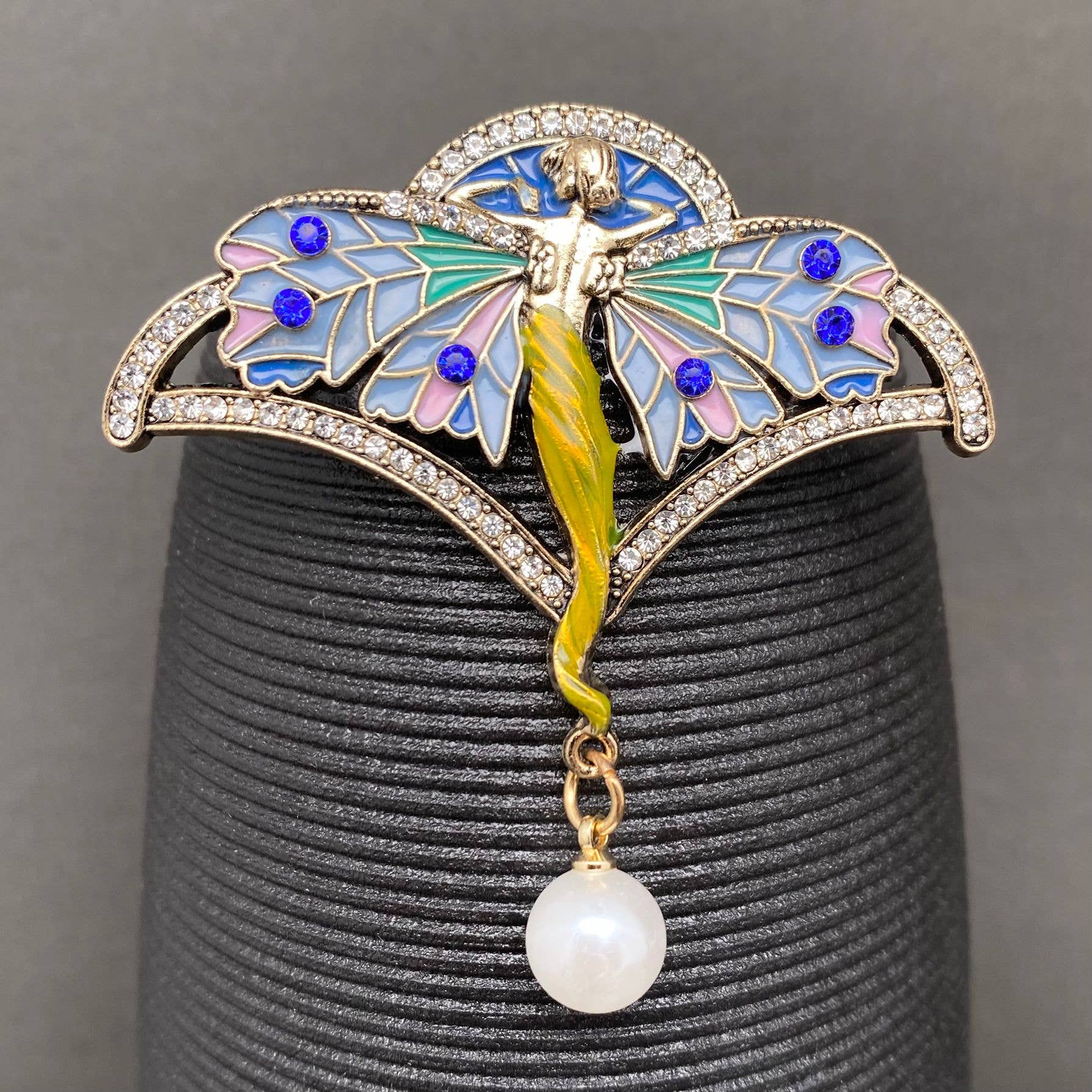 Art Nouveau Elf Brooch - Spiral Circle