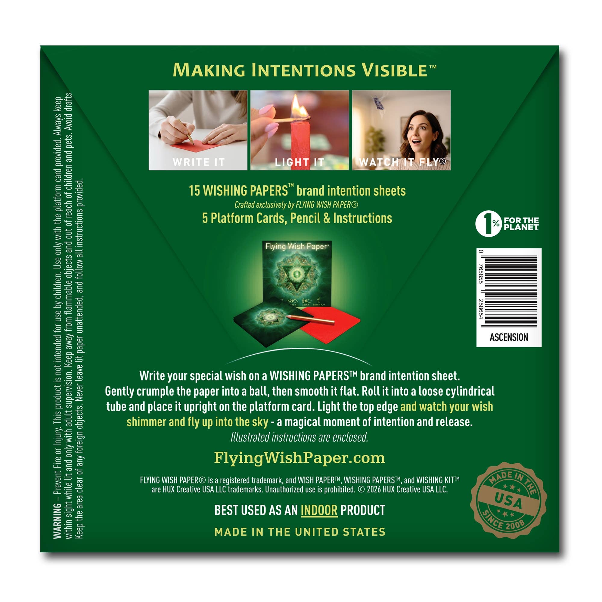 ASCENSION - Wish Paper™ Gift Kit – Chakra & Spiritual Rise - Spiral Circle