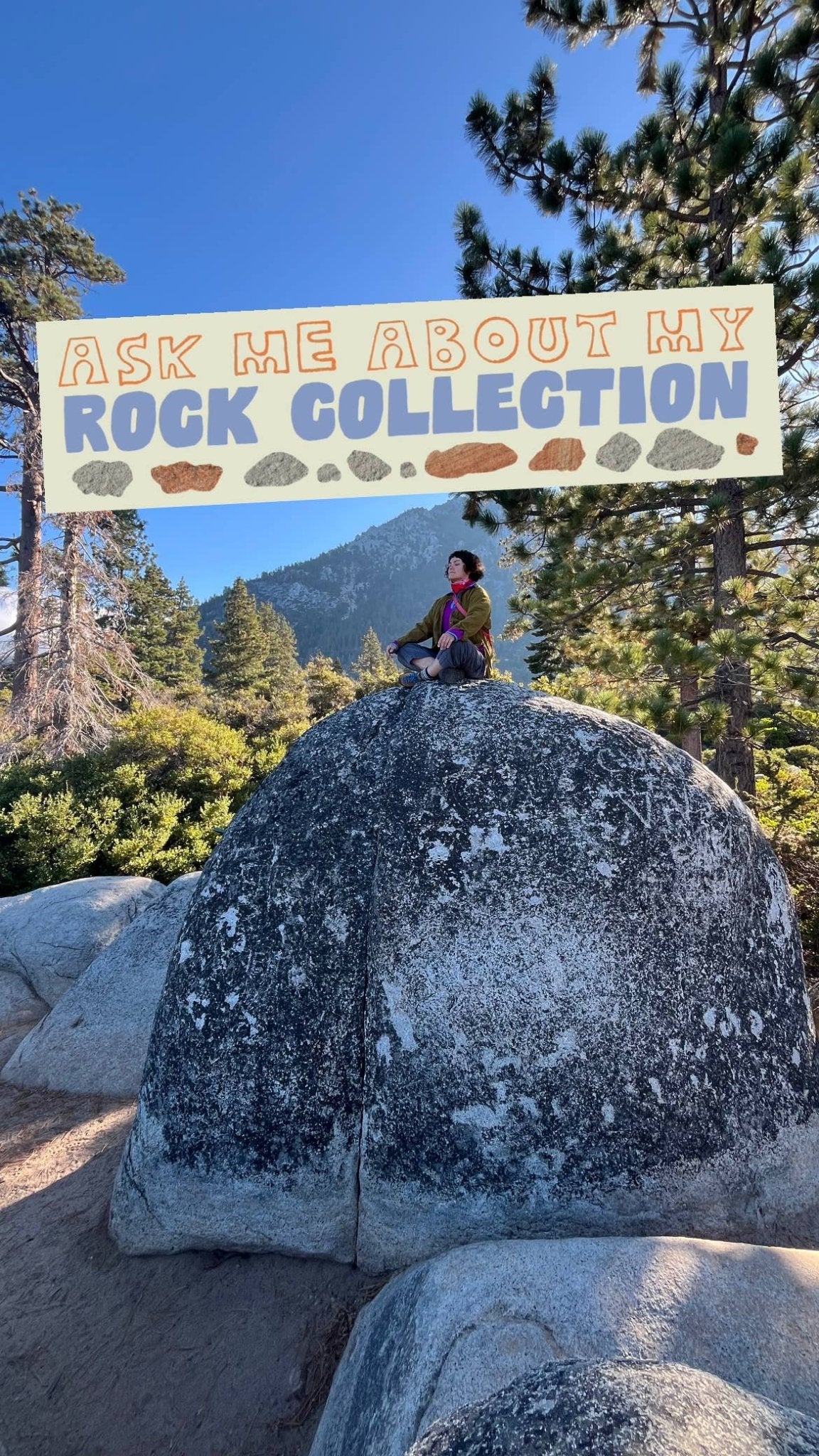 Ask Me About My Rock Collection Bumper Sticker - Spiral Circle