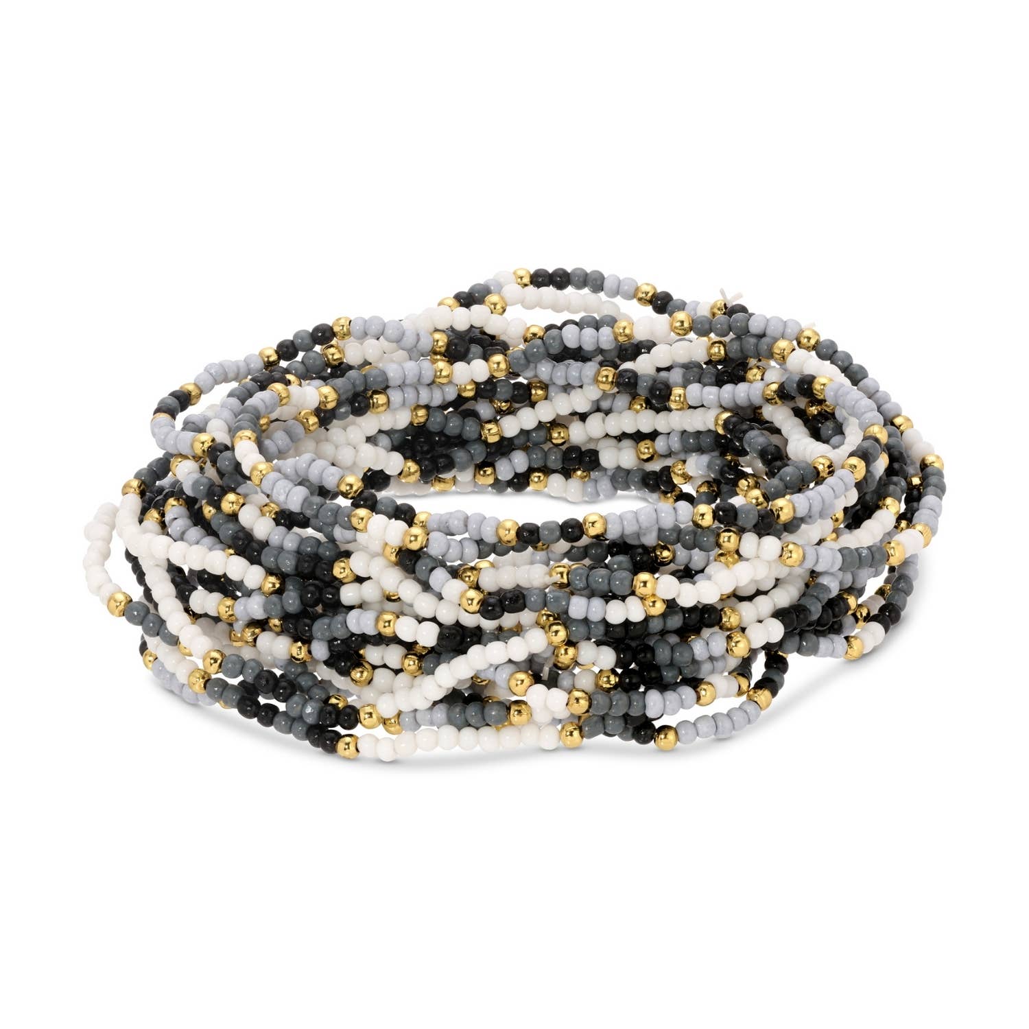 Assorted 2mm Stretch Seed Bead Bracelets - Spiral Circle