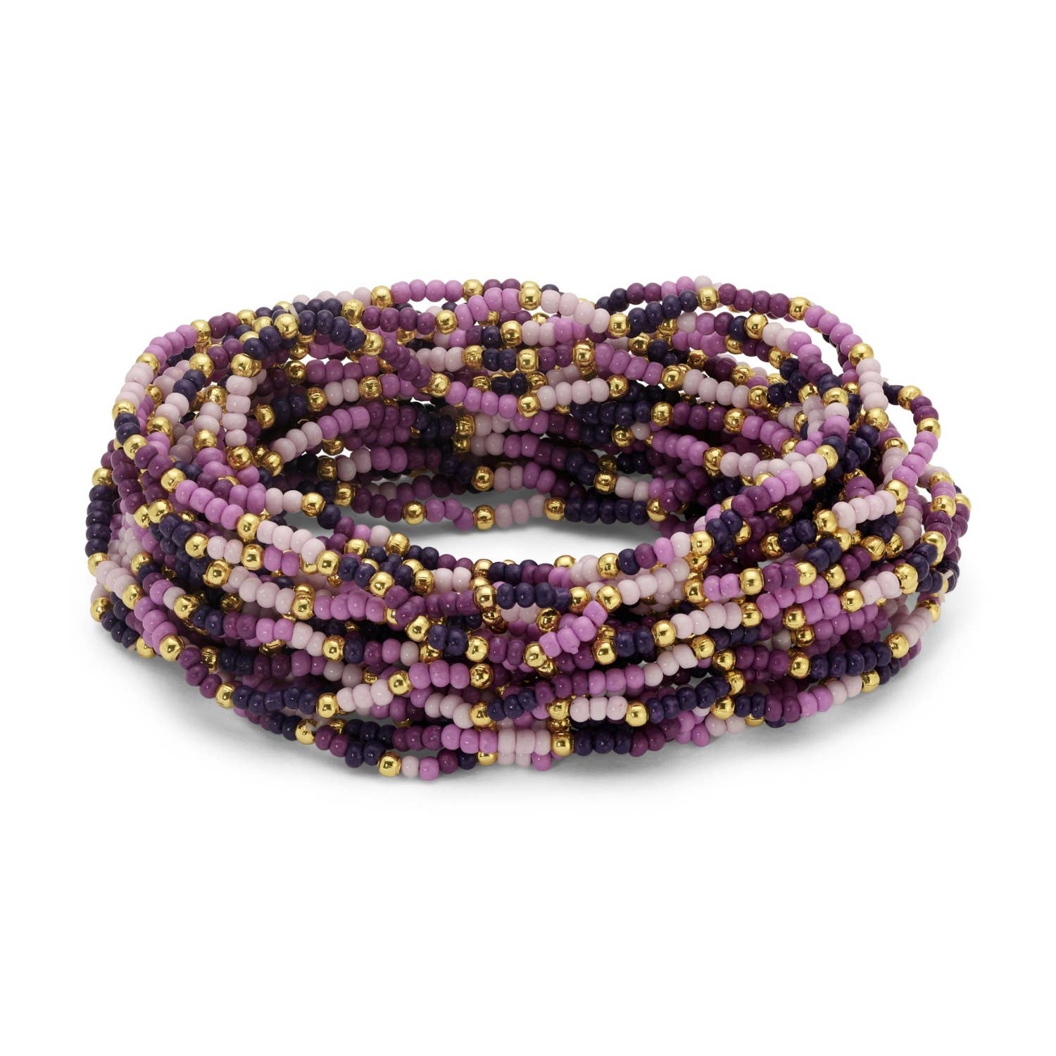 Assorted 2mm Stretch Seed Bead Bracelets - Spiral Circle