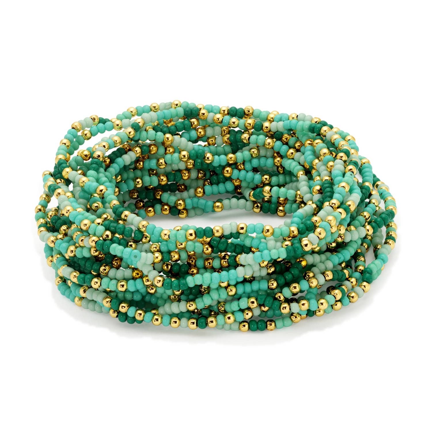Assorted 2mm Stretch Seed Bead Bracelets - Spiral Circle