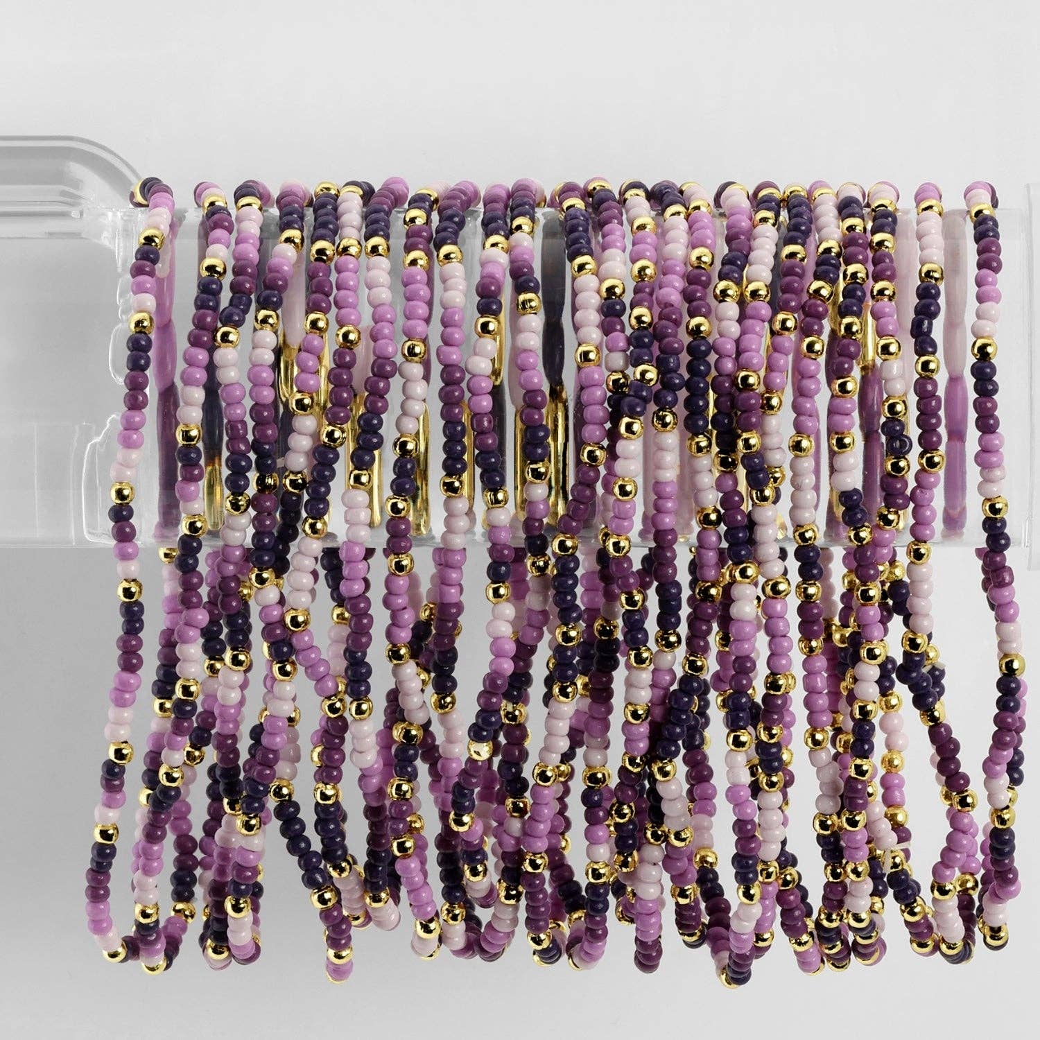 Assorted 2mm Stretch Seed Bead Bracelets - Spiral Circle