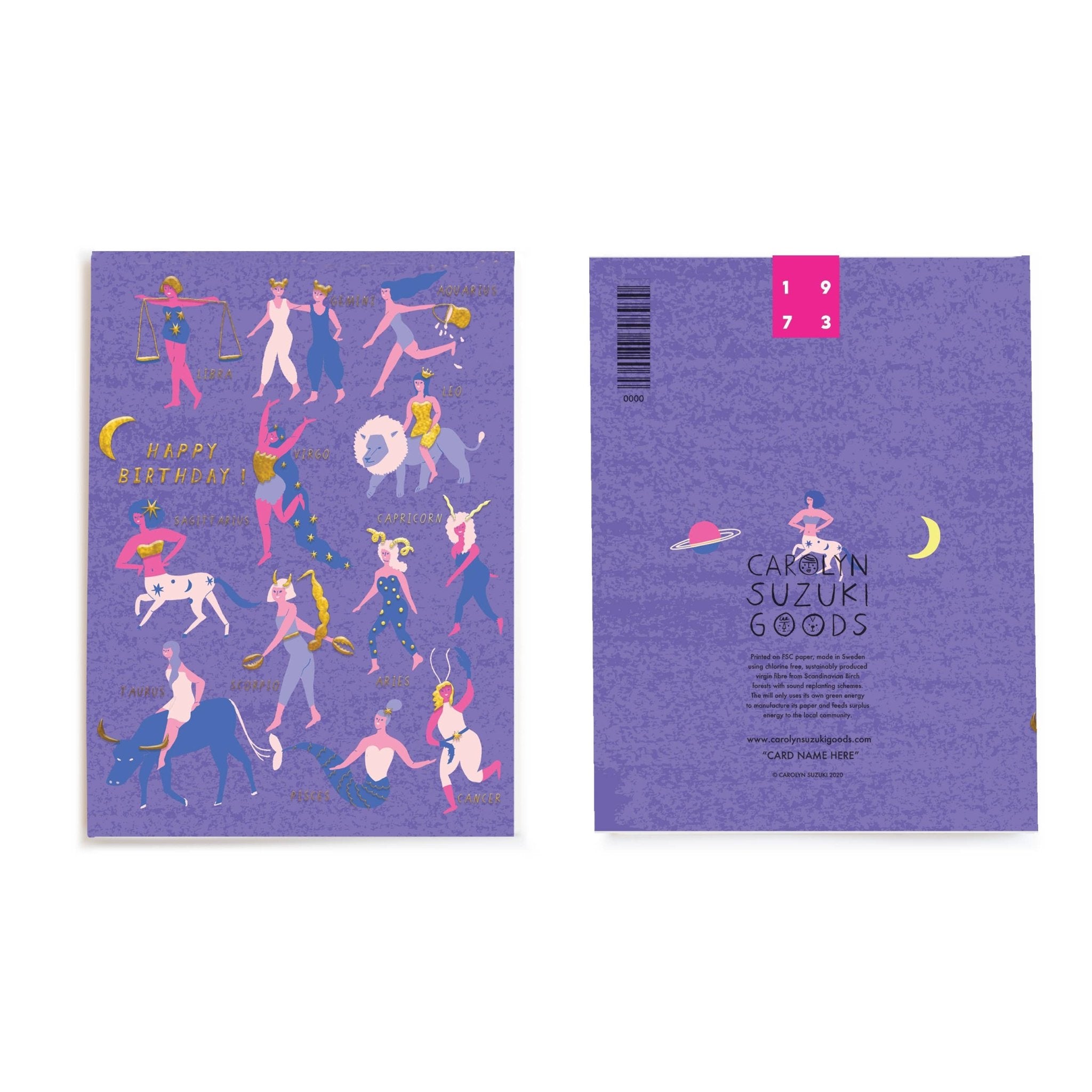 ASTRO FEMMES - Birthday Card - Spiral Circle