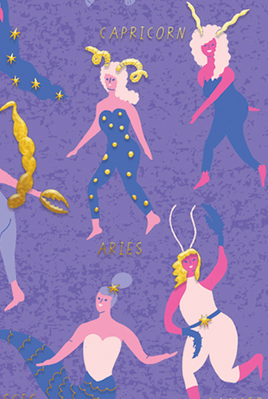 ASTRO FEMMES - Birthday Card - Spiral Circle