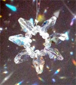 Aurora Borealis Crystal Halo Suncatcher / Rainbow Maker - Spiral Circle
