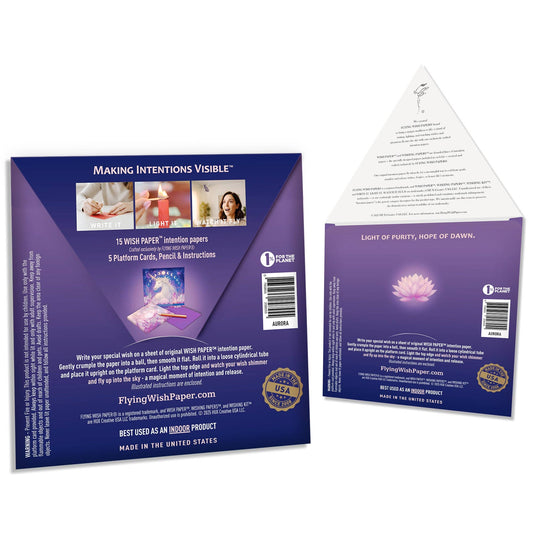 AURORA — Flying Wish Paper® Standard Mini WISHING KIT™ - Spiral Circle