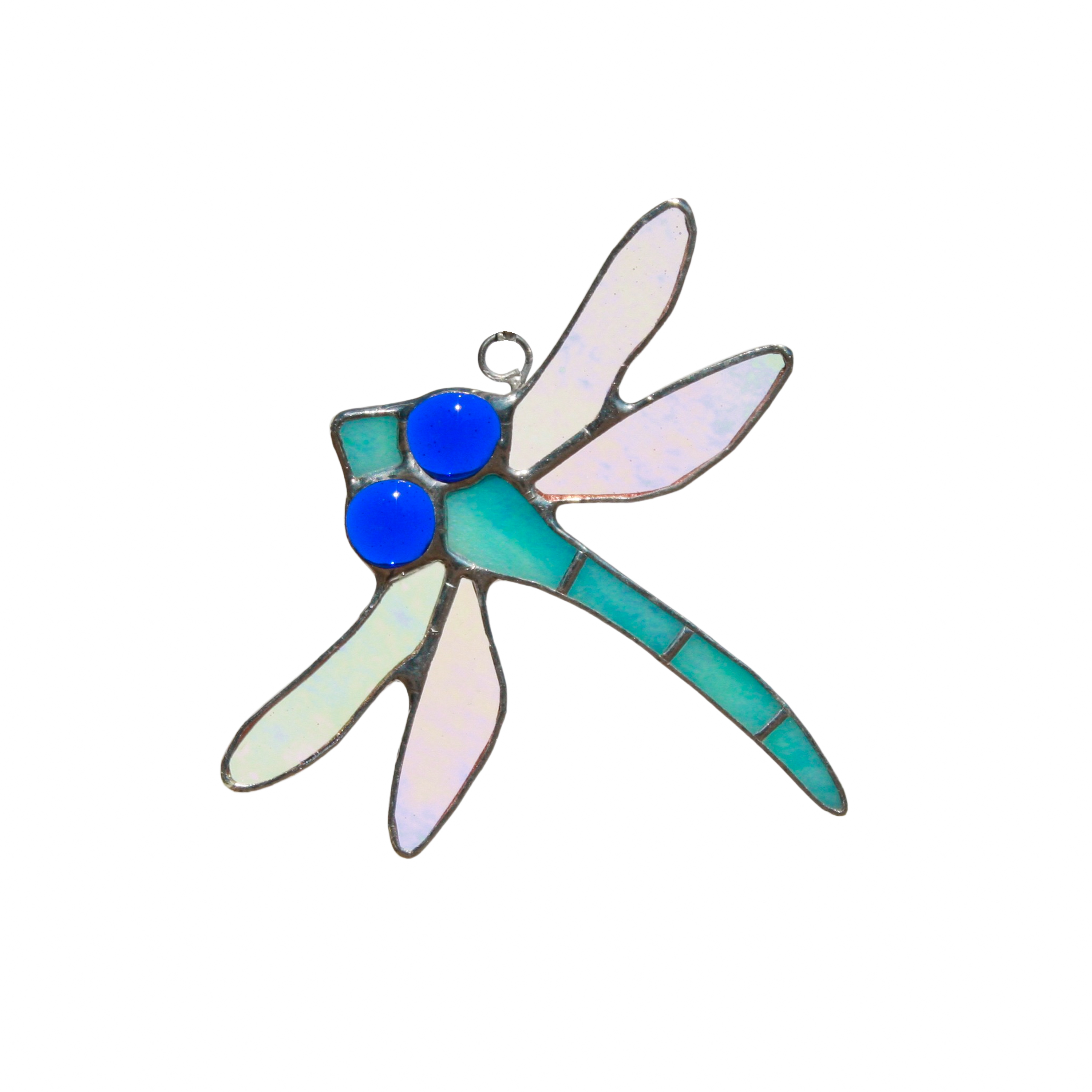 Small Dragonfly Stained Glass | 4" x 4"