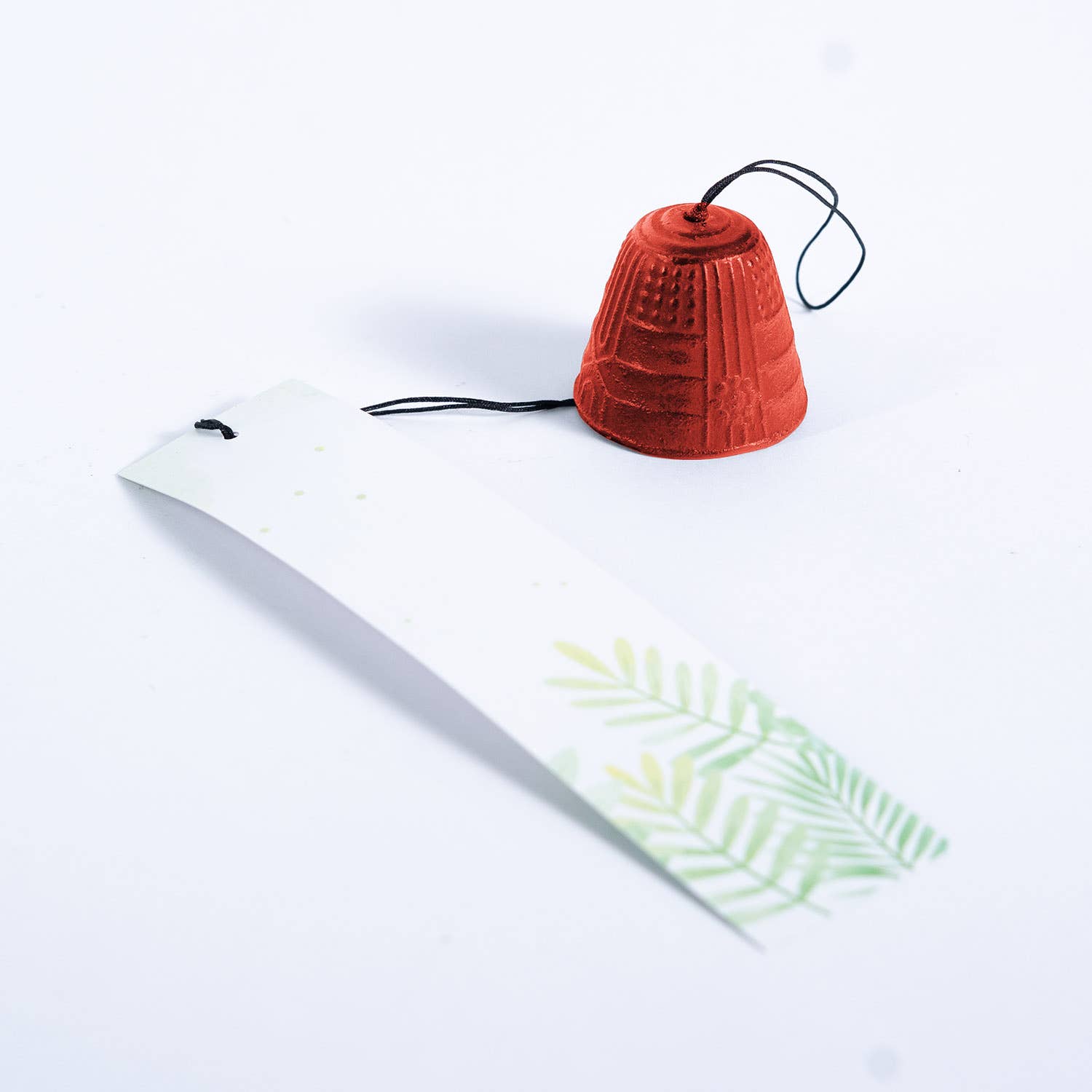 Origami Crane Furin Bell Windchime Red (1/16)