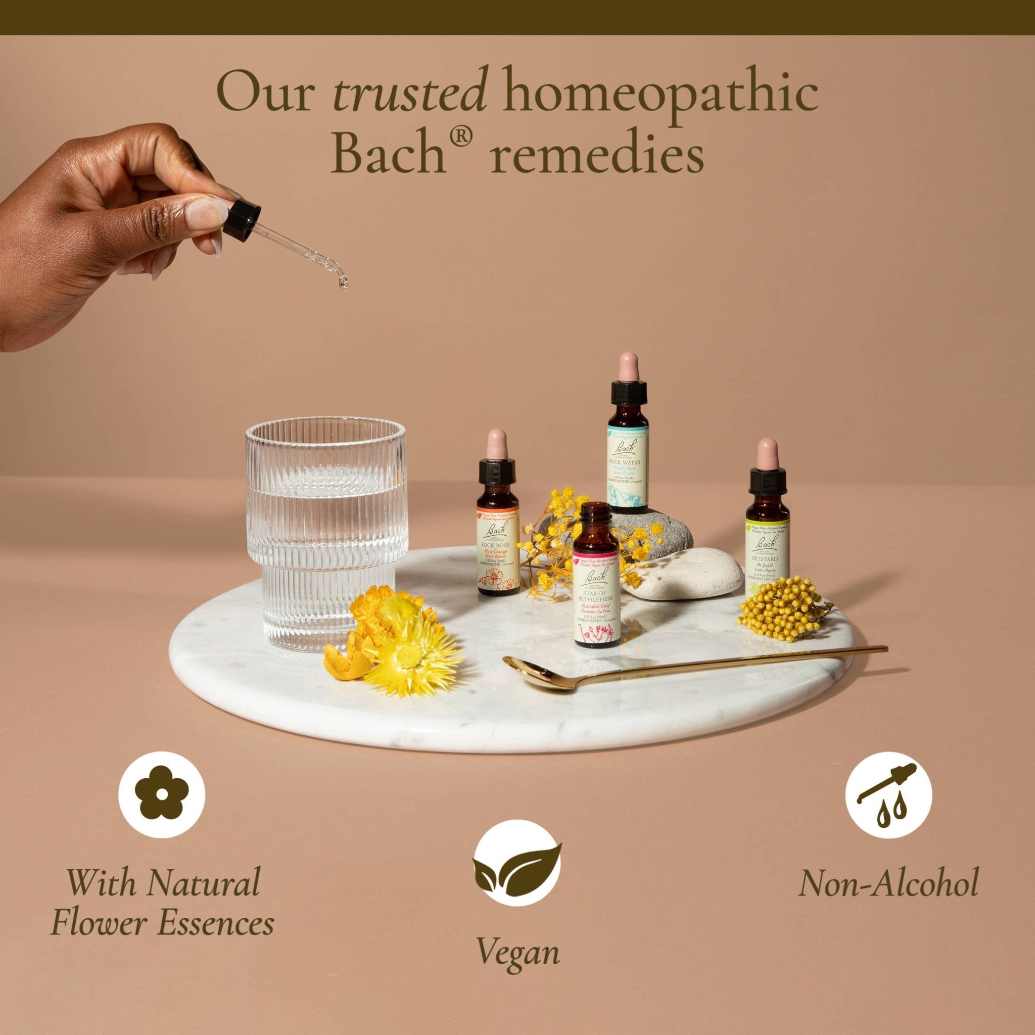 Bach, Full Set 38 set + 2 Rescue Remedy, Natural Homeopathic - Spiral Circle