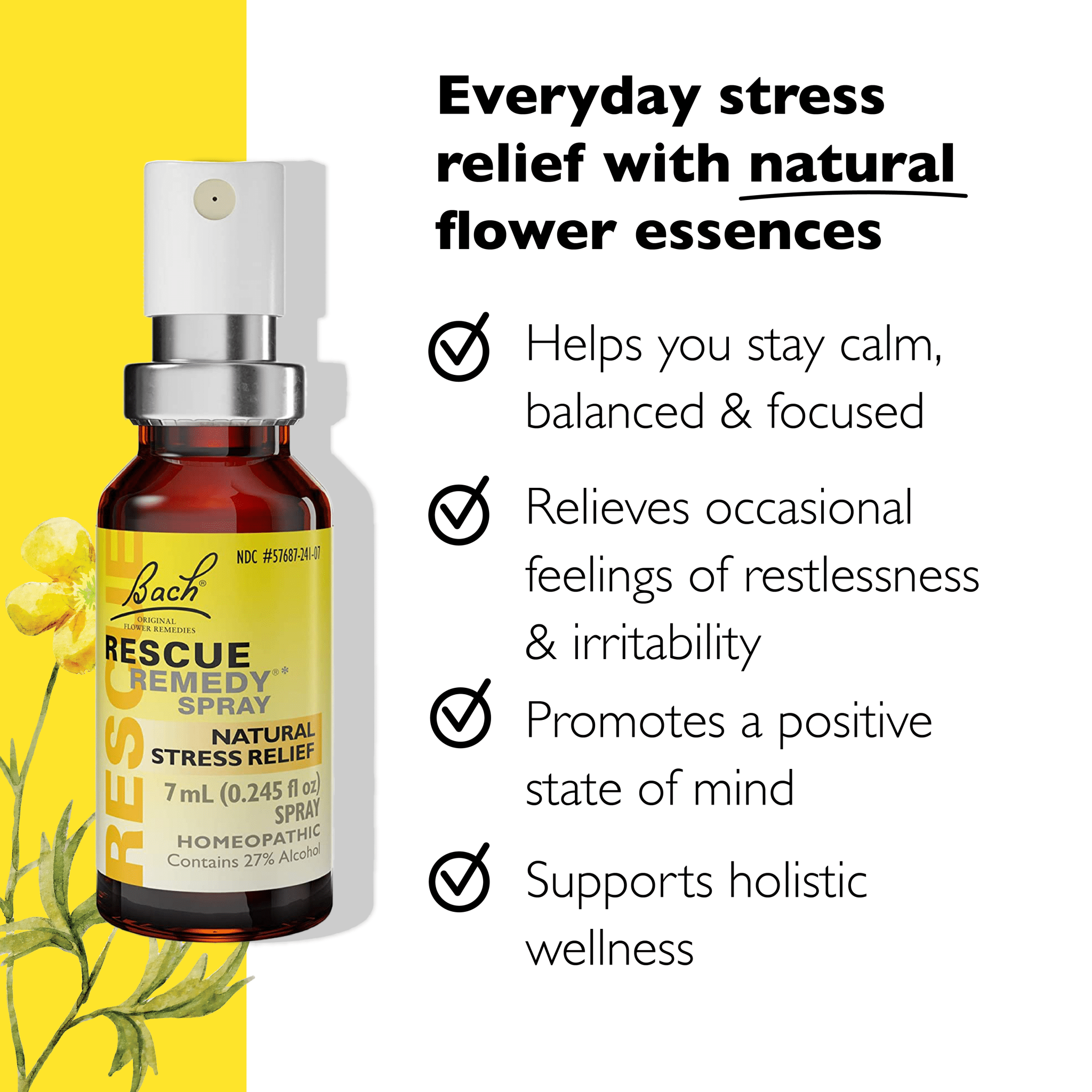 Bach Rescue Remedy Natural Stress Relief Spray - Spiral Circle