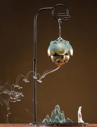 Backflow Incense Burner-Lotus - Spiral Circle