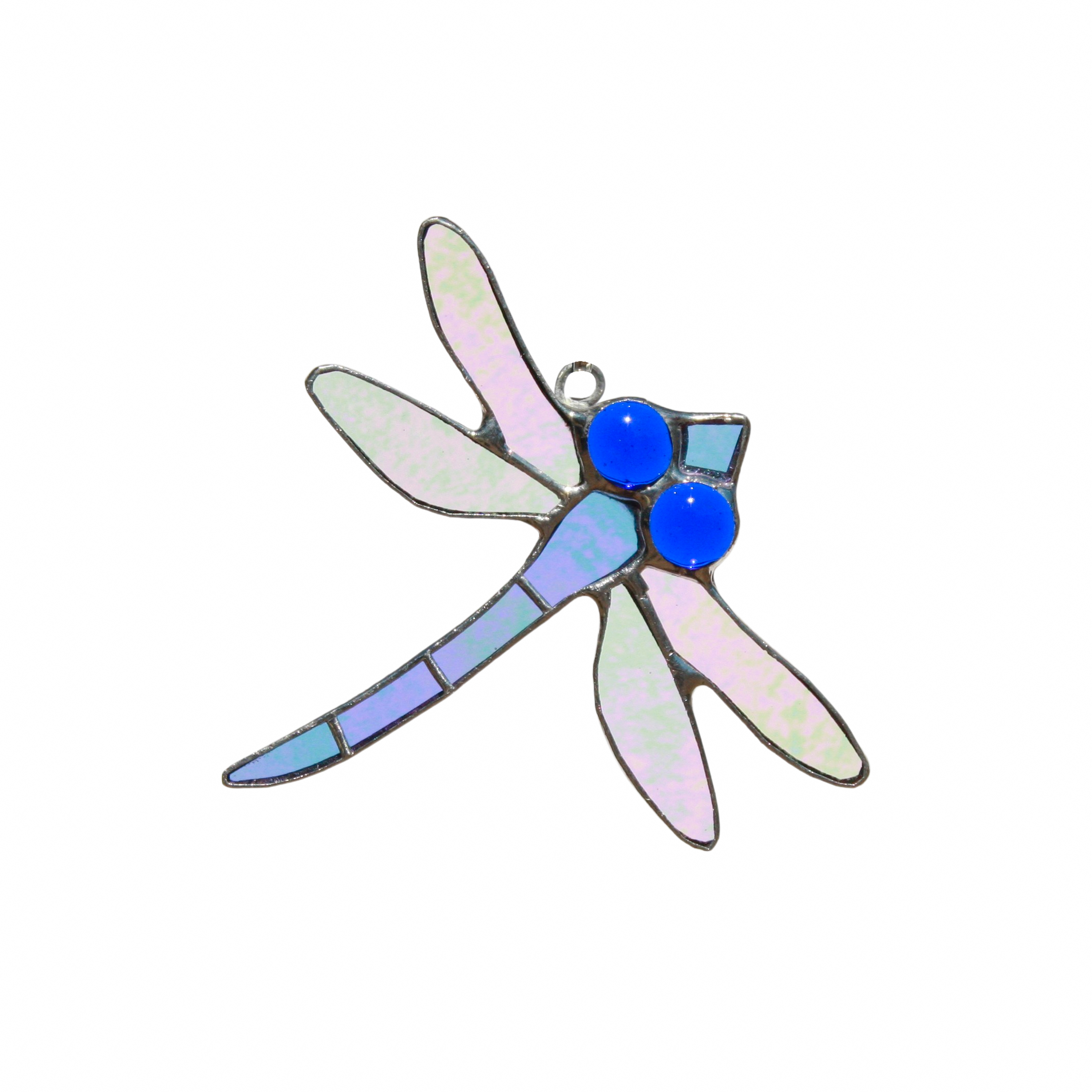 Small Dragonfly Stained Glass | 4" x 4"