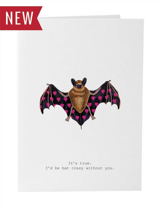 Bat Crazy Without You Greeting Card - Spiral Circle