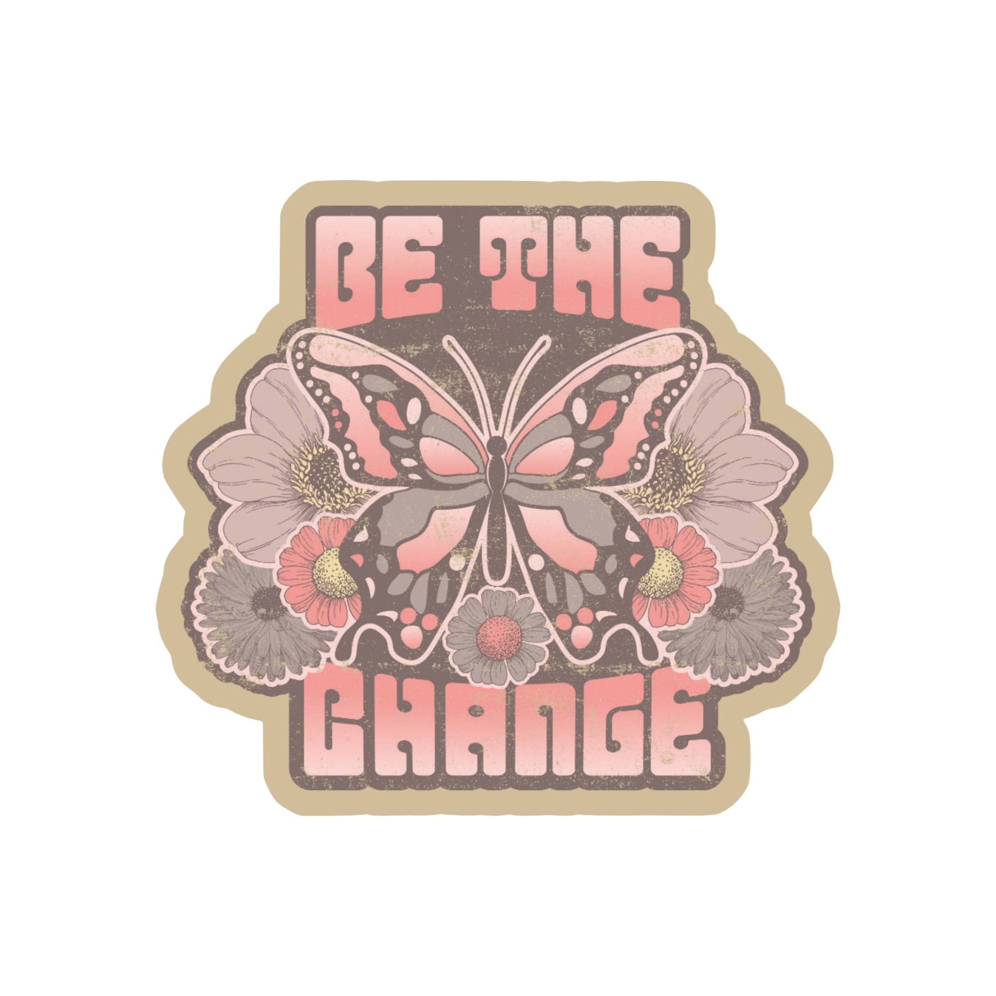 Be the Change Sticker - Spiral Circle