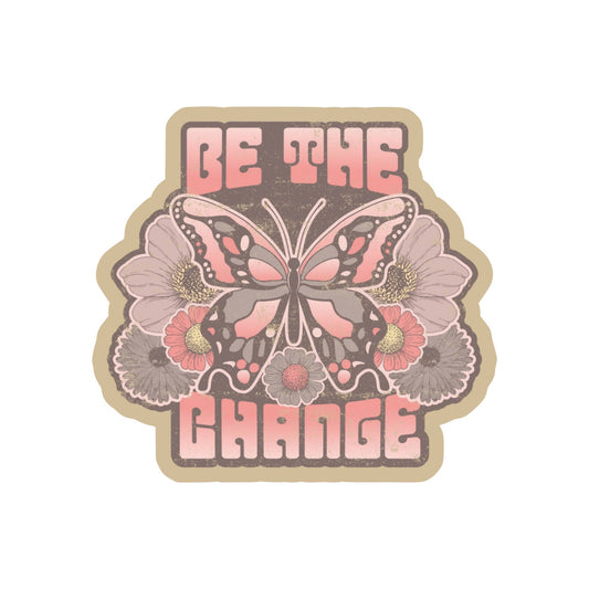 Be the Change Sticker - Spiral Circle