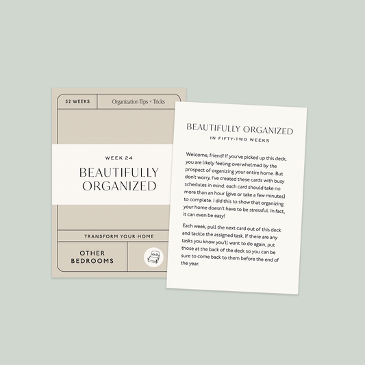 Beautifully Organized In 52 Weeks Card Deck - Spiral Circle