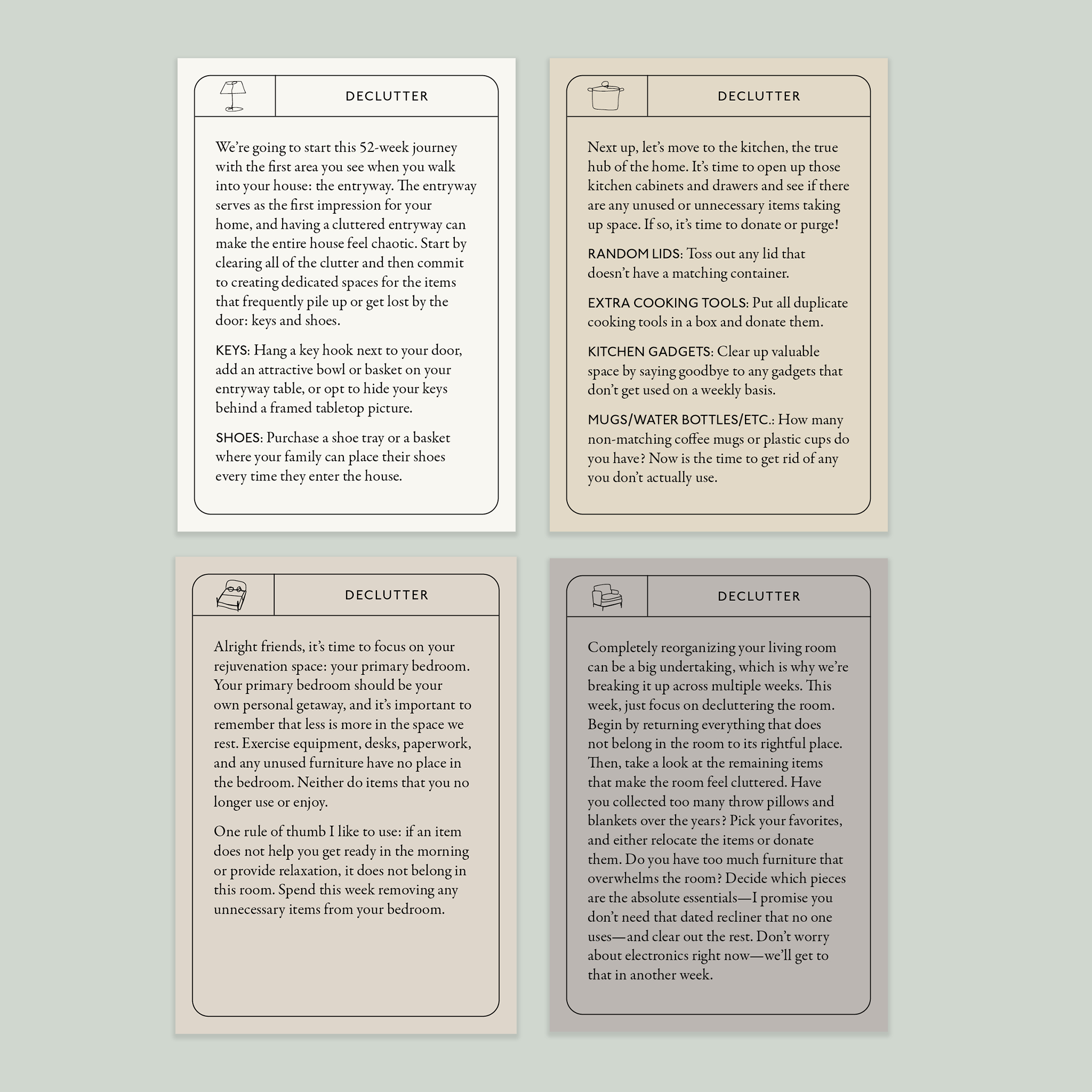 Beautifully Organized In 52 Weeks Card Deck - Spiral Circle