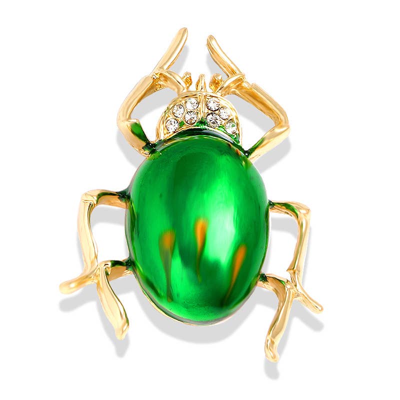 Beetle Brooch - Spiral Circle