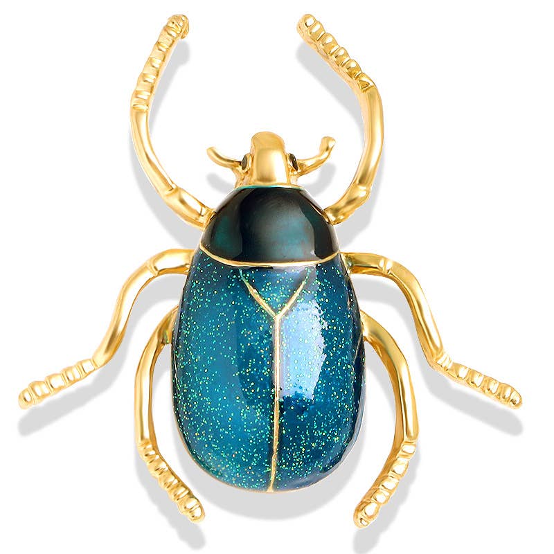 Beetle Brooch - Spiral Circle