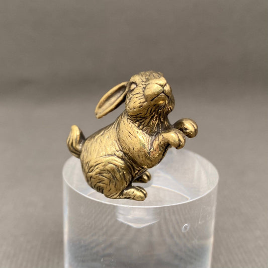 Begging Bunny | Brass Figurine - Spiral Circle