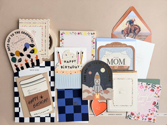 Behind the Scenes Mother's Day Greeting Card - Spiral Circle