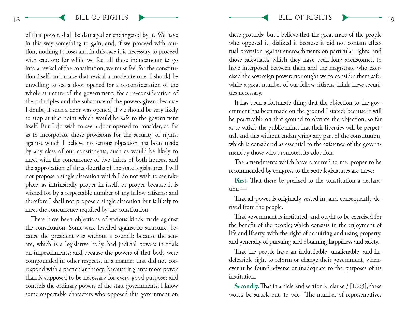 Bill of Rights - Spiral Circle