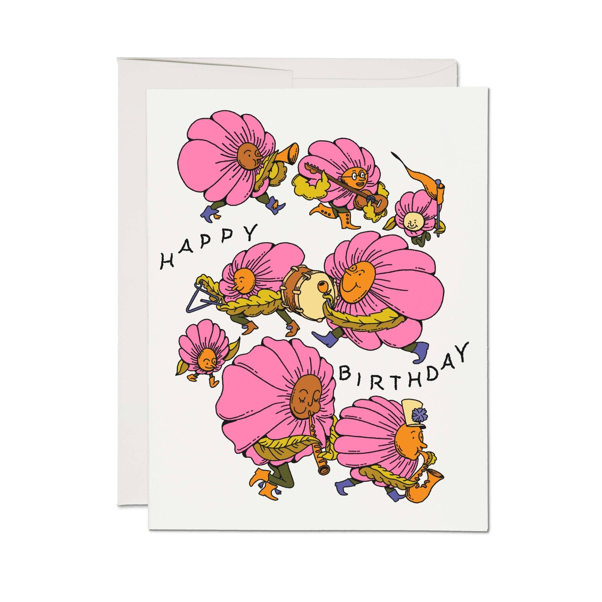 Birthday Band greeting card - Spiral Circle