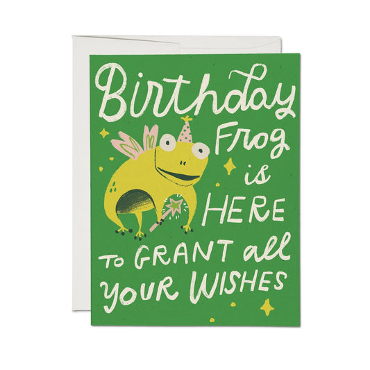 Birthday Frog greeting card - Spiral Circle