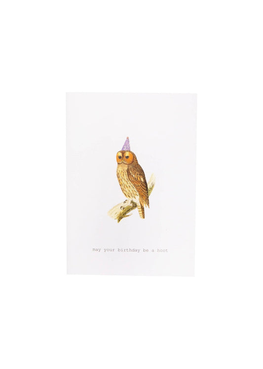 BIRTHDAY HOOT GREETING CARD - Spiral Circle