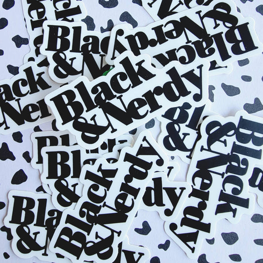 BLACK AND NERDY OG STICKER - Spiral Circle