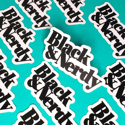 BLACK AND NERDY OG STICKER - Spiral Circle