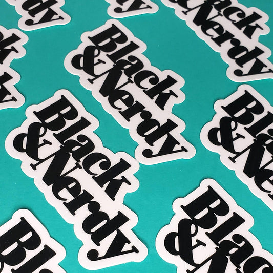 BLACK AND NERDY OG STICKER - Spiral Circle