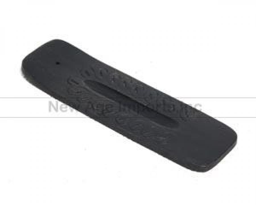 Black Carved | Boat Incense Burner | 5"L - Spiral Circle