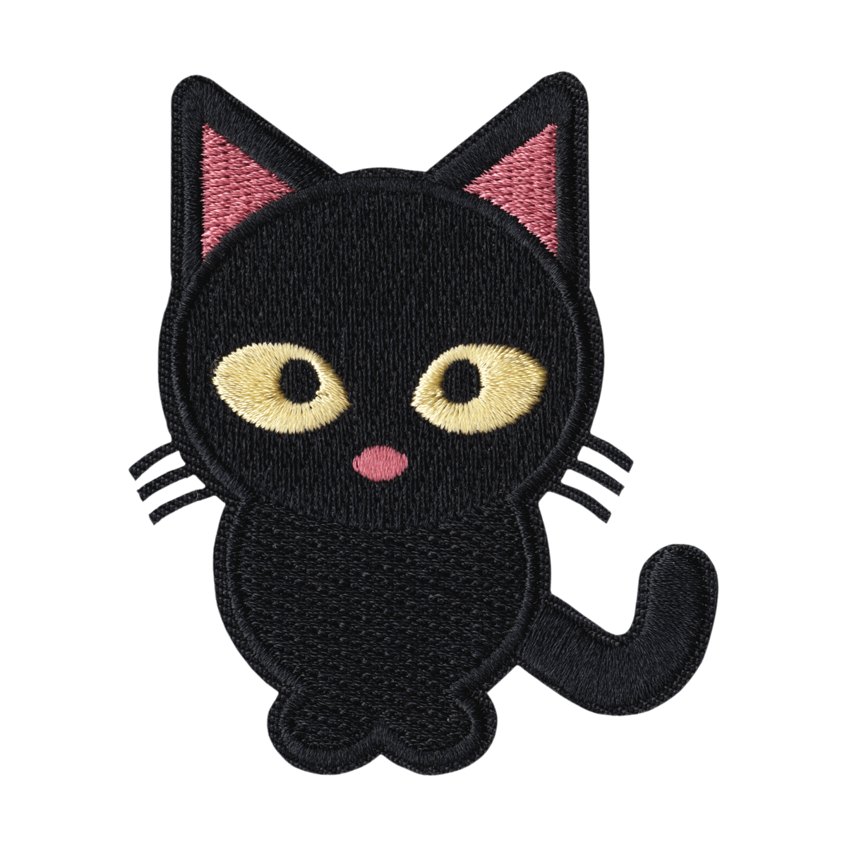 Black Cat | Iron - on Patch - Spiral Circle