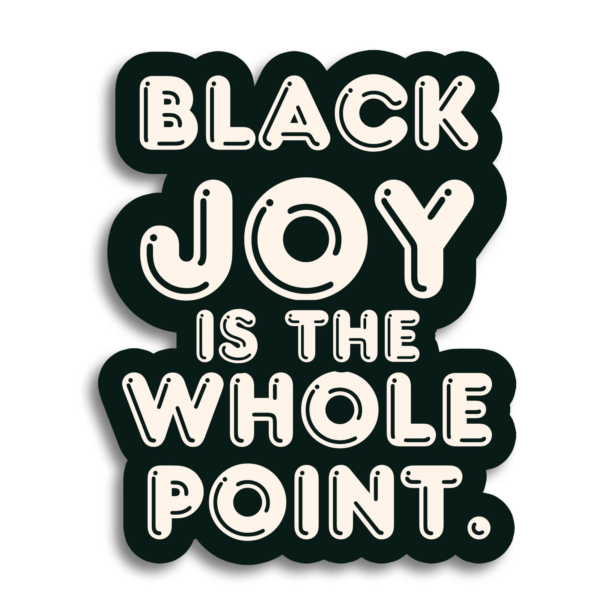 Black Joy Point Vinyl Sticker - Spiral Circle