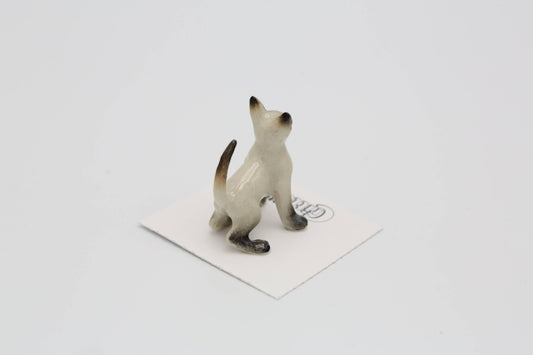 Blaze Siamese Kitten Porcelain Miniature - Spiral Circle