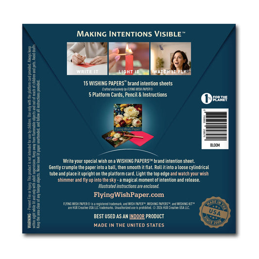BLOOM - Wish Paper™ Gift Kit – Growth, Renewal & Self-Care - Spiral Circle